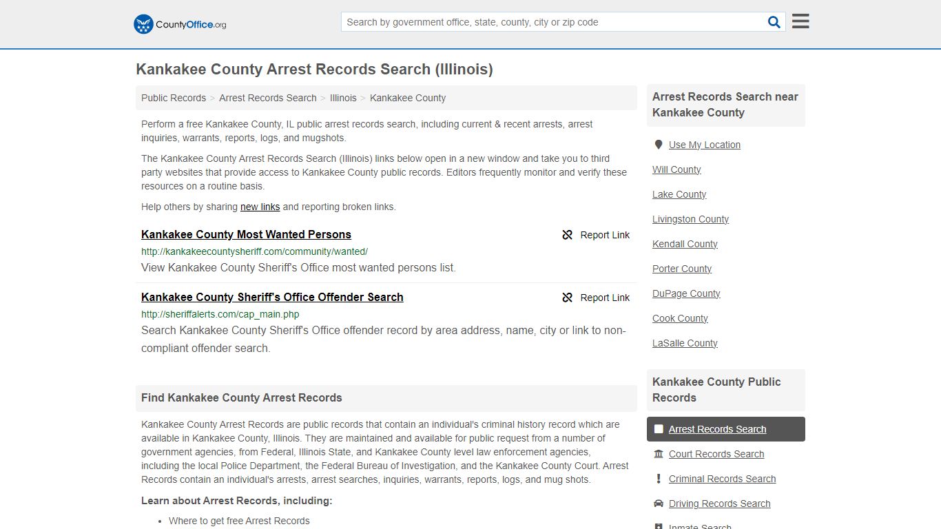 Arrest Records Search - Kankakee County, IL (Arrests & Mugshots)