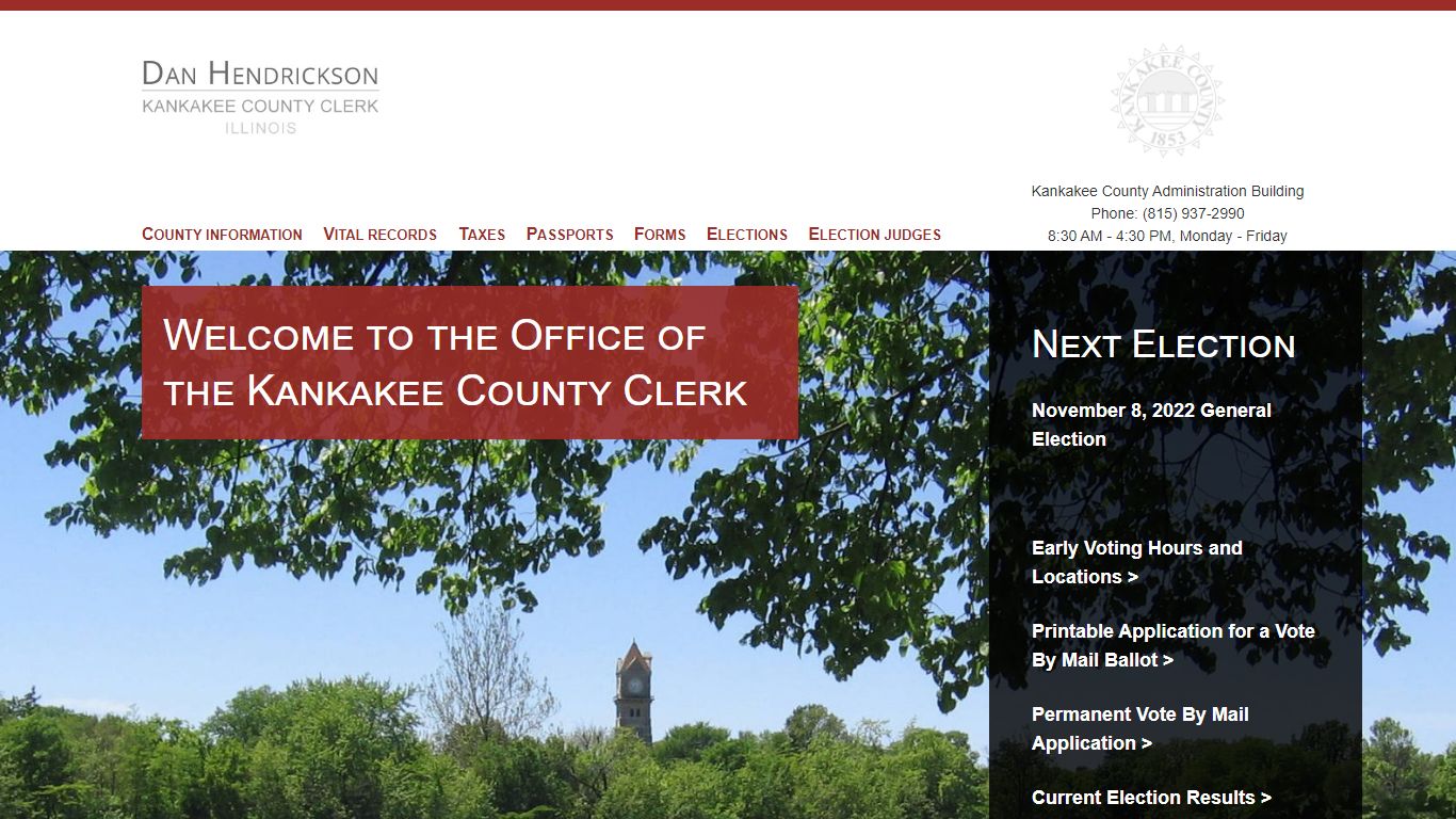 Welcome to the Office of the Kankakee County Clerk